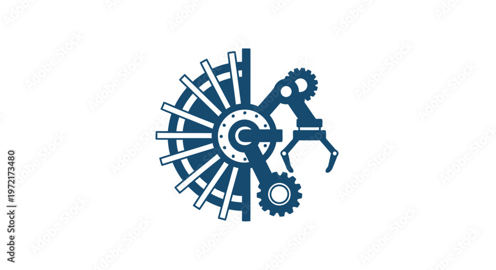 Obraz premium Intricate Mechanical Gear System Illustration Depicting Industrial Engineering.