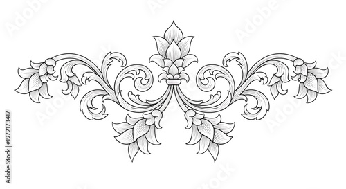 Ornate floral design element border.