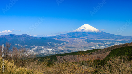 芦ノ湖スカイラインから　富士山と愛鷹山の絶景