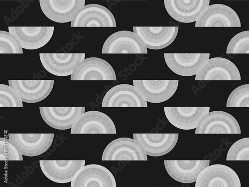 Vintage Art Deco Shell Pattern Sophisticated Glamour Design