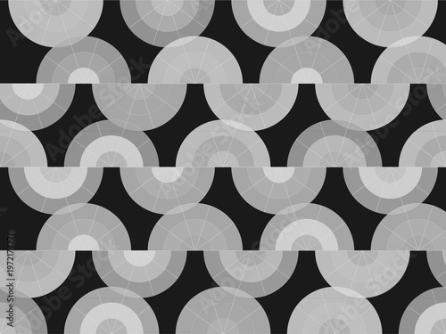 Vintage Art Deco Shell Pattern Sophisticated Glamour Design