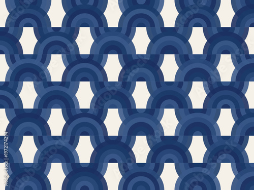 Vintage Art Deco Shell Pattern Sophisticated Glamour Design