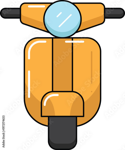 Design Scooter Illustration Flat Icon