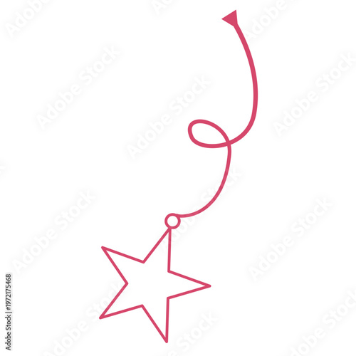 Handdrawn star with star element