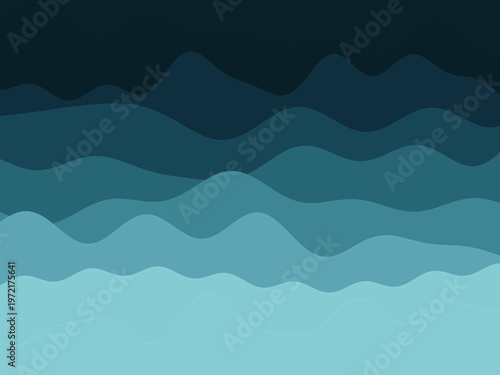 Colorful Paper Cut Wavy Layers 3D Effect Background Art