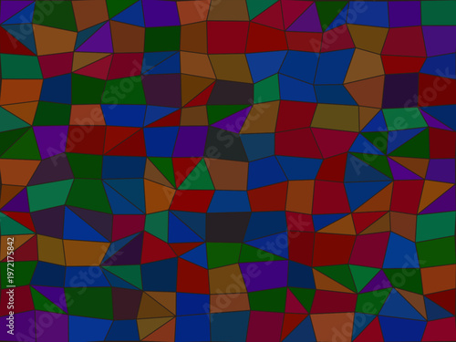 Vibrant Stained Glass Texture Geometric Cells Artistic Design