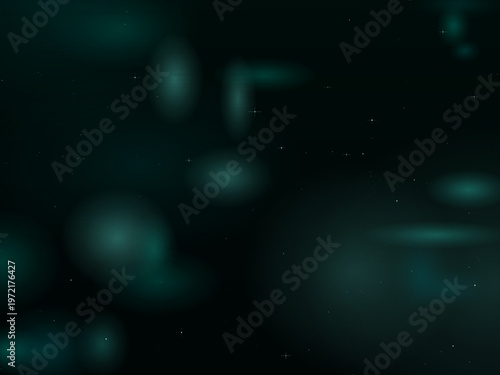 Mysterious Deep Space Nebula Luminous Stars Dark Background