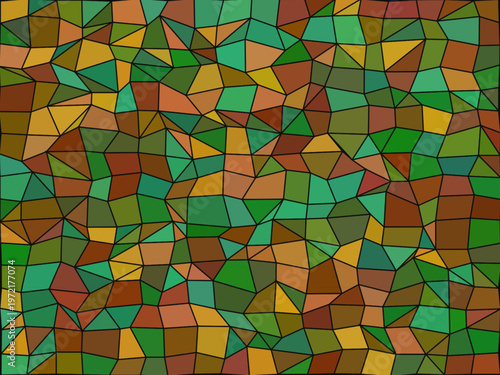 Colorful Stained Glass Window Mosaic Pattern Abstract Background