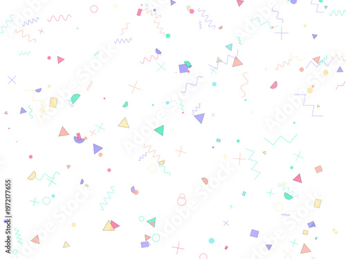 Fun Geometric Confetti Memphis Style Colorful Abstract Design