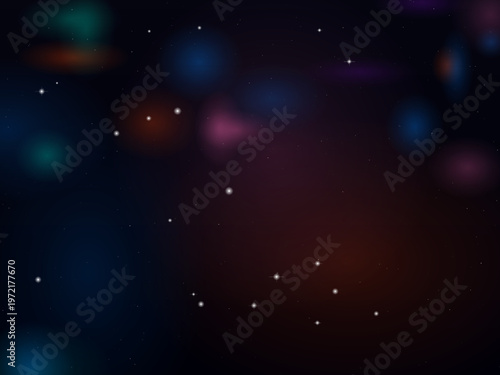 Dark Space Nebula Purple Blue Star Field Vector Background