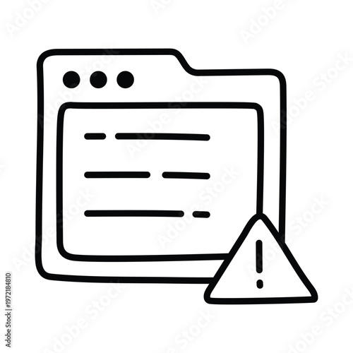 Website Error doodle icon eps 10 file