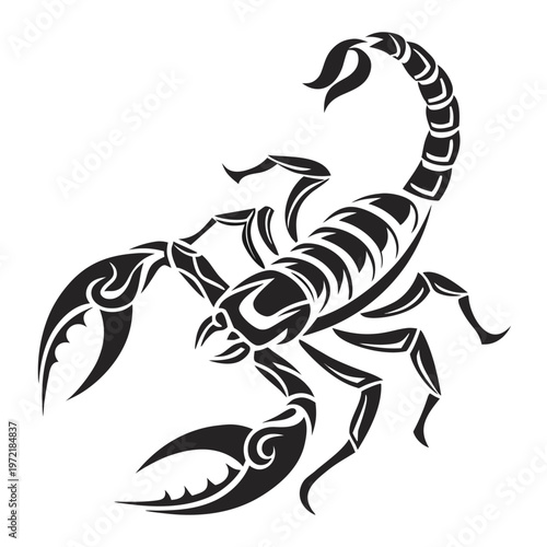 vector illustration of a scorpion tattoo