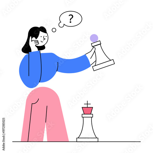 A flat style illustration representing a business strategy