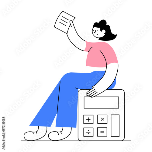 A flat style illustration representing a budget