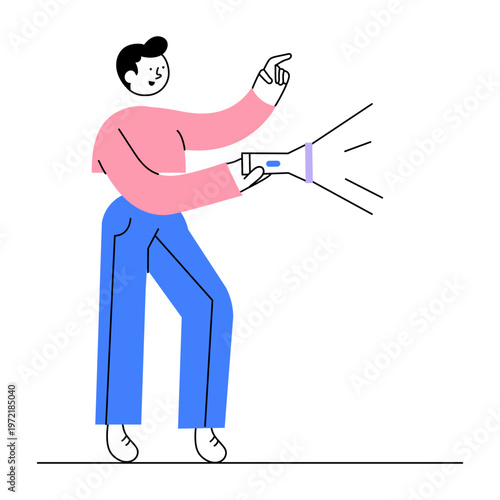 A flat style illustration showing a business guide