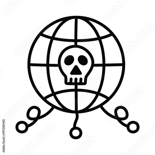 Network Hack doodle icon eps 10 file