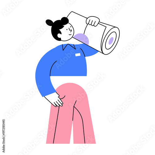 An illustration of budget management designed in a flat style