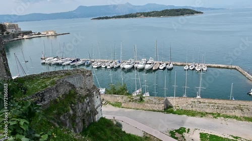 Old Fortress of Corfu with panoramic sea view