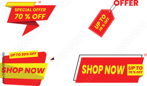 set of sale tags