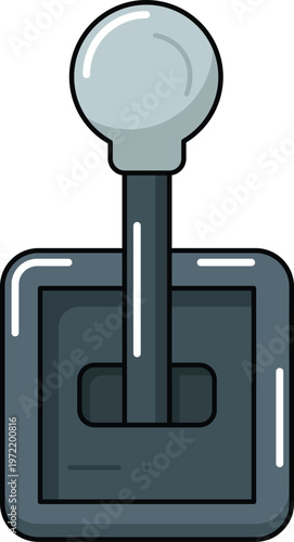 Design Gear Shift Illustration Flat Icon