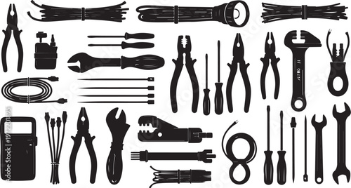 Collection of various tools and equipment for DIY projects and repairs