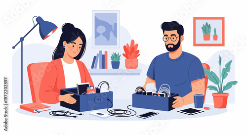 People Working Office Desk.