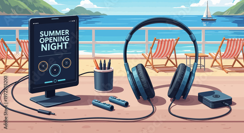 Summer Beach Music Setup.