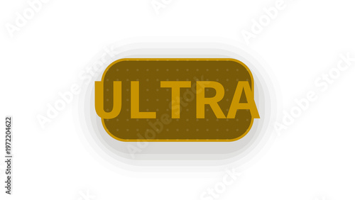 Foto Debut premiere banner label with golden accent