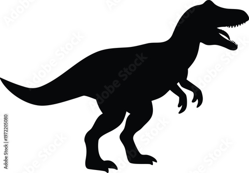 Tyrannosaurus Rex silhouette vector art Illustration
