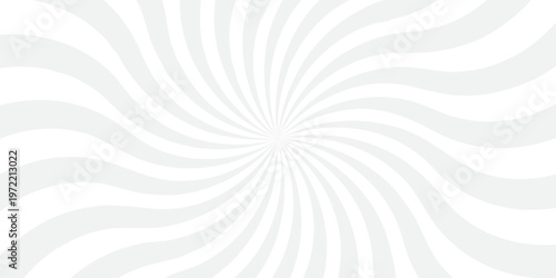 Abstract white and gray retro with sunburst pattern design. Vintage sunrays illustration swirl grunge spiral line. sun beam vector banner design and comic burst gradient concept pattern.