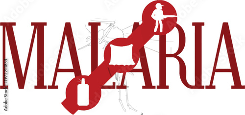 A poster promoting World Malaria Day on April 25th with a red and white theme