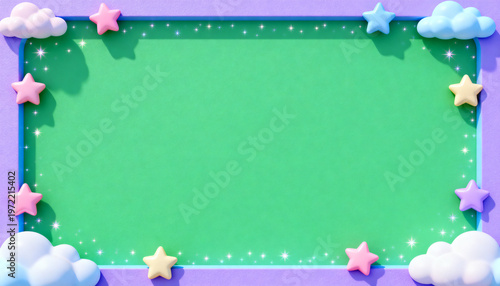 Star Cloud Green Screen Frame