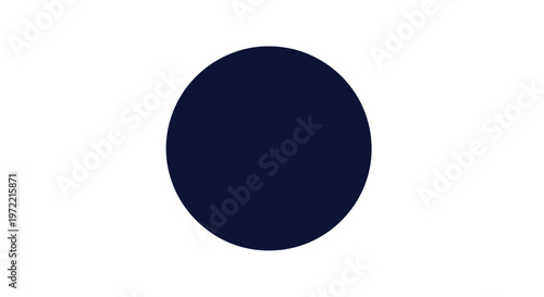Simple dark blue circle on white background, minimalist design.