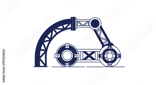 Modern Industrial Robotic Arm Design for Automation and Manufacturing.