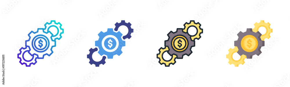 Obraz premium Operating Icon Set Vector Collection Isolated In Black And White