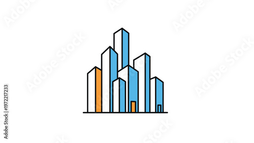 Free Download Modern Cityscape Illustration Depicting Skyscrapers and Urban Architecture. - GFXLoad