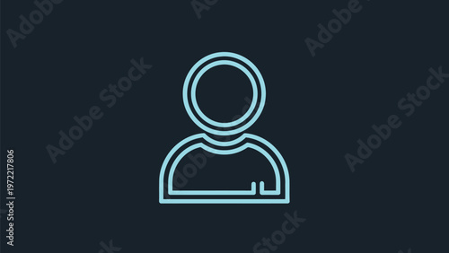 Simple outline of a person, representing an individual, user, or profile.