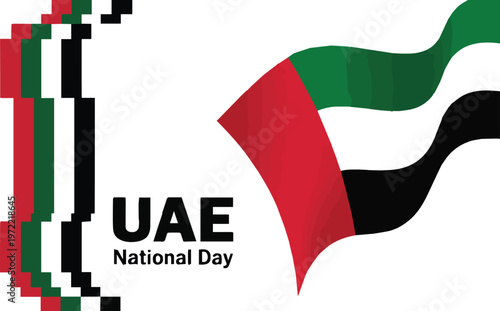 U a e national day celebration with flag and fireworks united arab emirates des