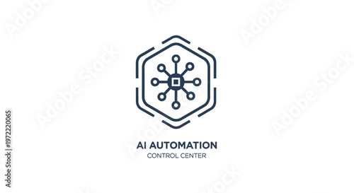 Modern AI Automation Logo Depicting Control Center Technology.