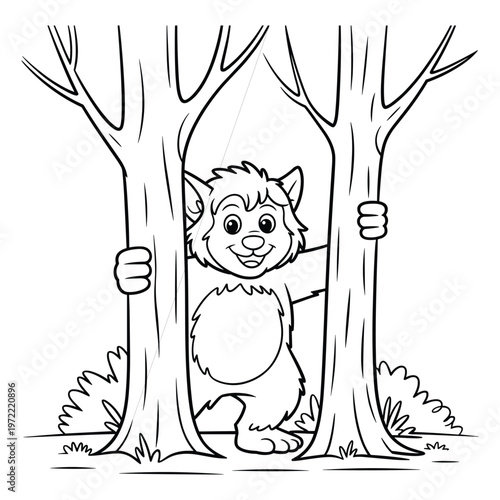 Farmer tending to his crops with a cheerful smile isolated on white background, Vector