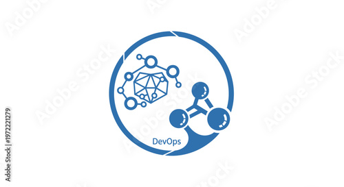 Modern DevOps Icon Depicting Technology and Software Development.