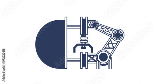 Modern Robotic Arm Design for Industrial Automation and Manufacturing.