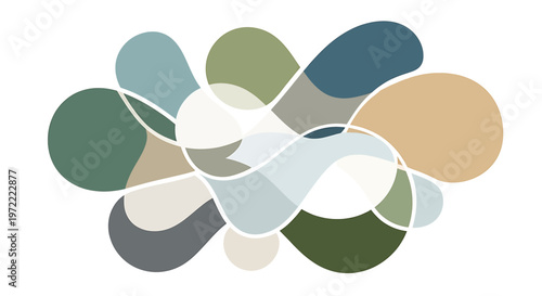 Colorful overlapping oval shapes design.