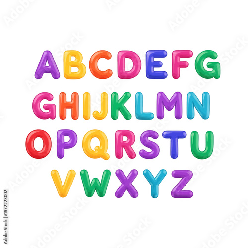 Colorful Alphabet Letters in Plastic 3.