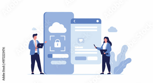 Secure Cloud Storage - Professionals Accessing Data on Mobile Devices.