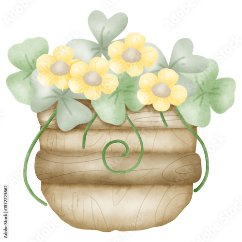 Lucky Garden Clipart – Cute Floral and Nature Illustration Set