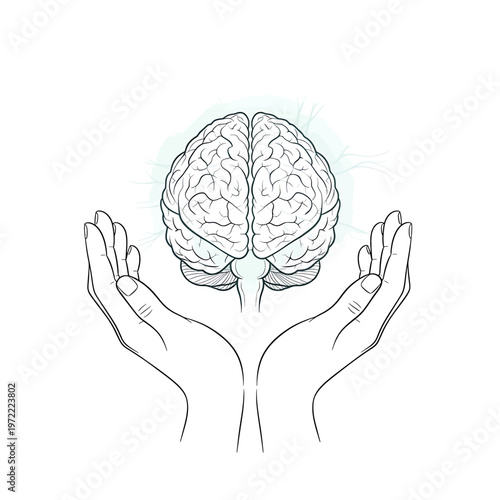 Human Brain in Two Hands.