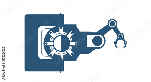 Modern Robotic Arm Performing Precise Tasks in Automated Manufacturing.