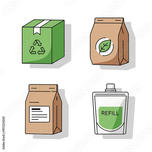Eco friendly packaging and refills.