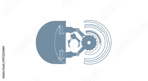 Robotic Arm Grasping Gear in Modern Industrial Automation.